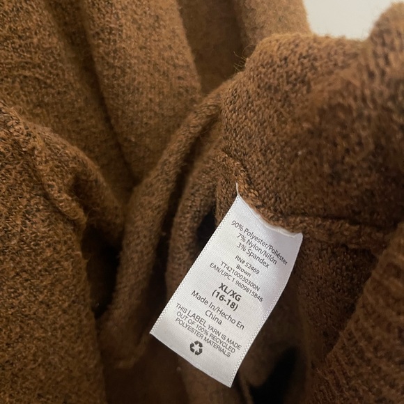 Time and Tru Brown Cowl Neck Sweater - Picture 6 of 7